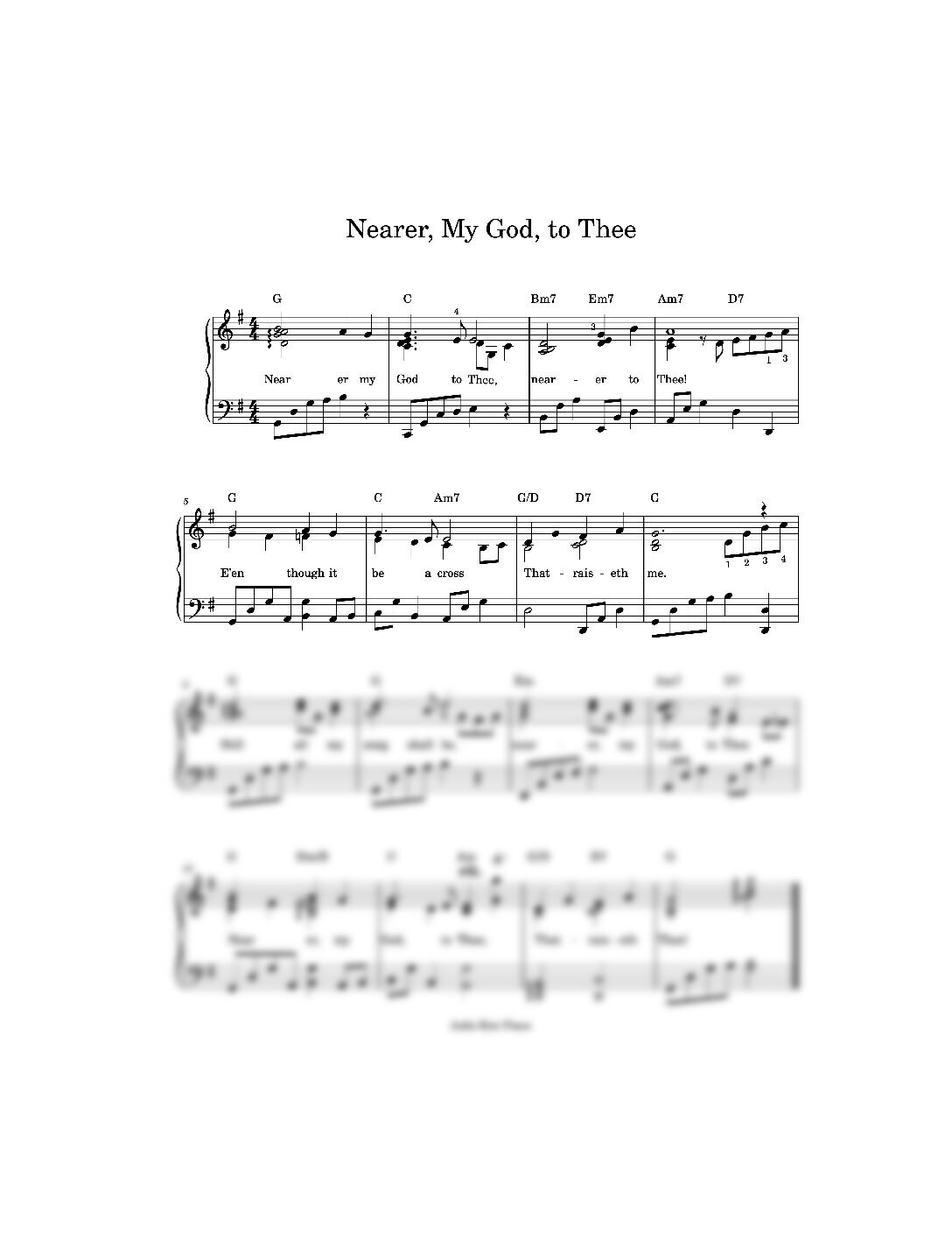 Nearer, My God, to Thee in G major